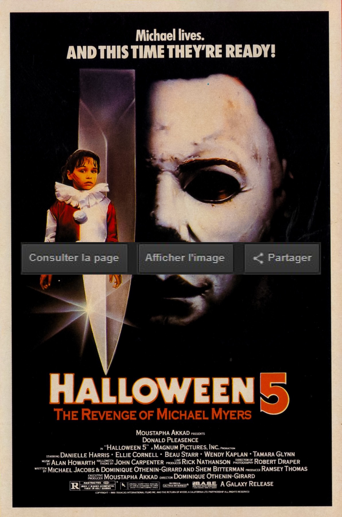 halloween 5 la revanche de michael myers affiche 554187 15515